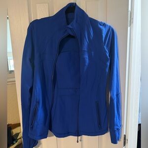 Women's Blue lululemon jacket with thumb holes